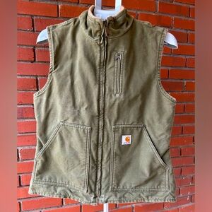 Carhartt Canvas Vest, Women Medium Army Green color
